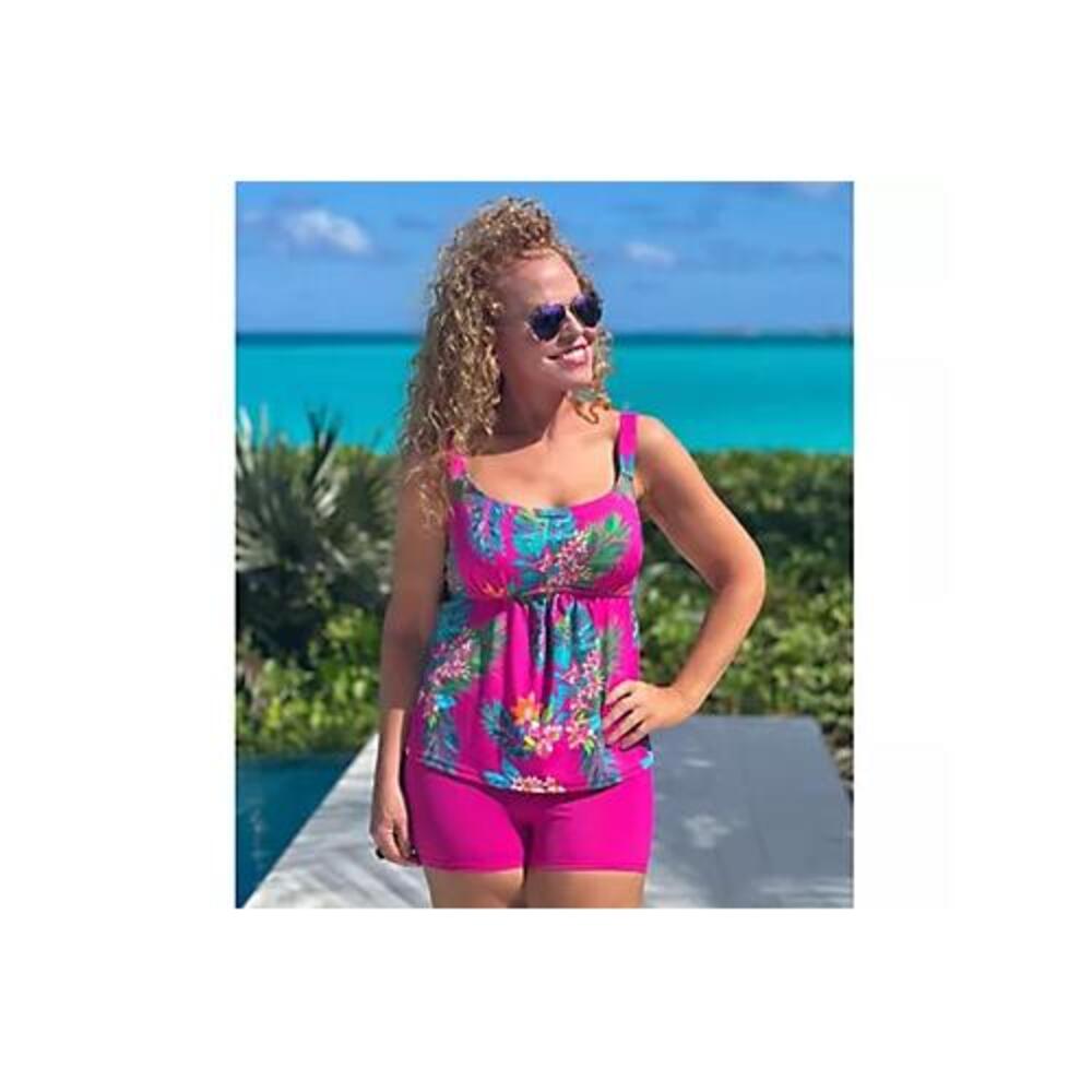 NWT Kim Gravel x Swimsuits For All Scoop Neck Tankini Set w/ Bike Shorts Size 16